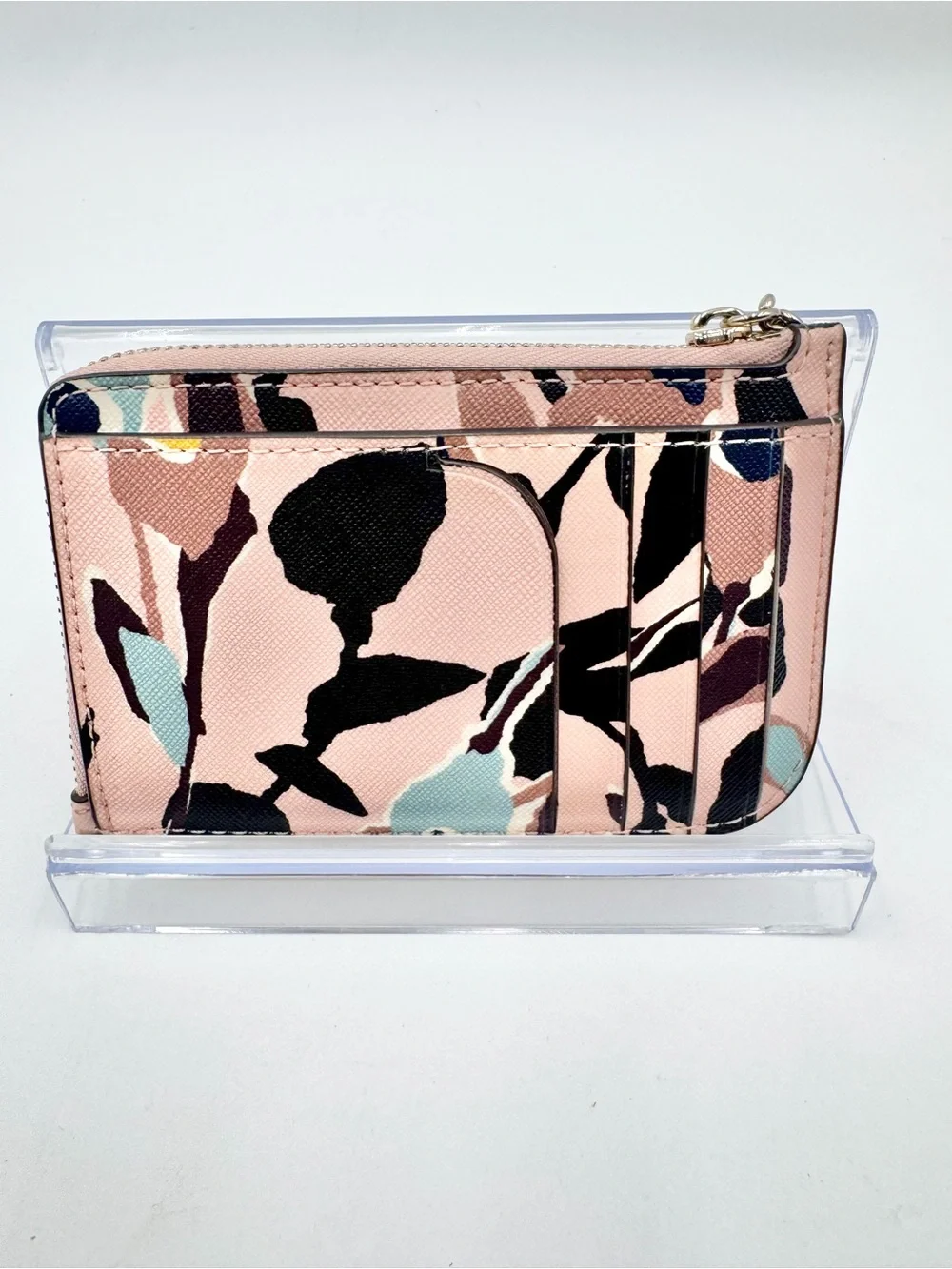 Kate Spade Cameron Paper Rose Medium L-Zip Cardholde
